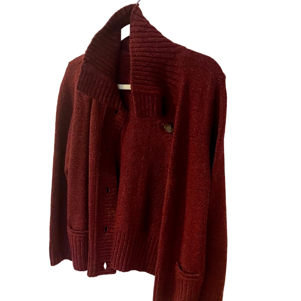 Karen Scott Women's Deep Cranberry Cardigan